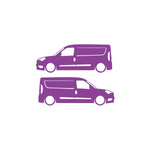 Basık Doblo Sticker 17x17 Cm Mor