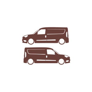 Basık Doblo Sticker 17x17 Cm Kahverengi