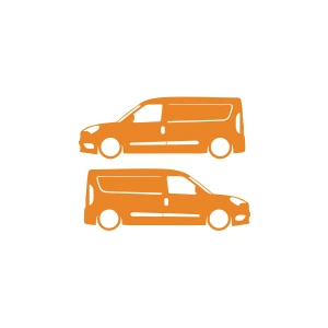 Basık Doblo Sticker 17x17 Cm Turuncu