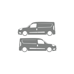 Basık Doblo Sticker 17x17 Cm Gri