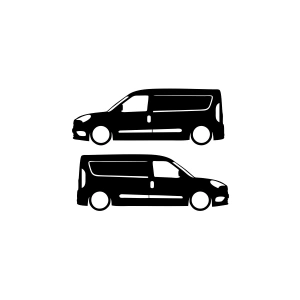 Basık Doblo Sticker 17x17 Cm Siyah