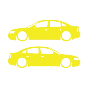 Basık Passat Sticker 17x17 Cm Sarı
