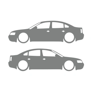 Basık Passat Sticker 17x17 Cm Gri
