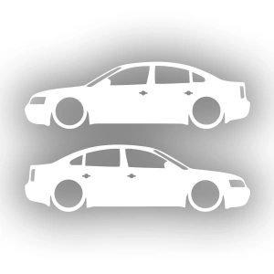 Basık Passat Sticker 17x17 Cm Beyaz