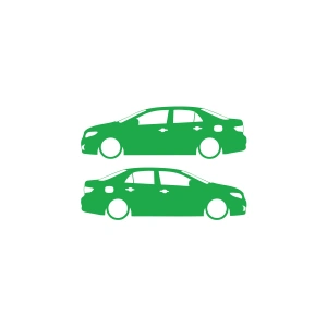 Basık Corolla Sticker 17x17 Cm Yeşil