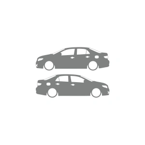 Basık Corolla Sticker 17x17 Cm Gri