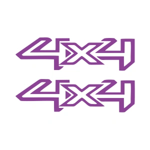 4x4 Sticker 2 Adet  17x17 Cm Mor