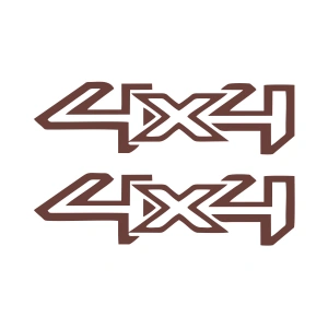 4x4 Sticker 2 Adet  17x17 Cm Kahverengi
