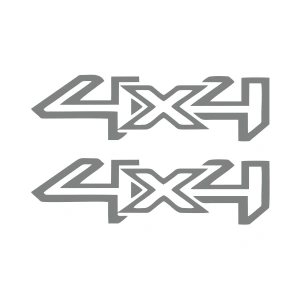 4x4 Sticker 2 Adet  17x17 Cm Gri