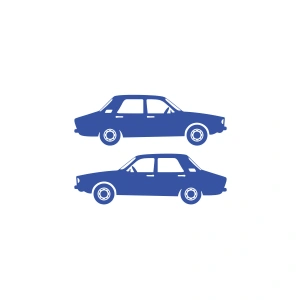 Renault12 Sticker 17x17 Cm Mavi