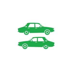 Renault12 Sticker 17x17 Cm Yeşil