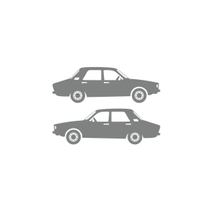 Renault12 Sticker 17x17 Cm Gri