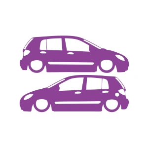Basık Hyundai Getz Basık Sticker 17x17 Cm Mor