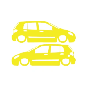 Basık Hyundai Getz Basık Sticker 17x17 Cm Sarı