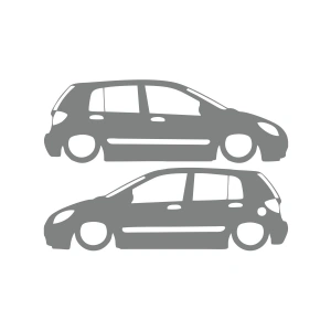 Basık Hyundai Getz Basık Sticker 17x17 Cm Gri