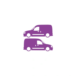 Basık Renault Kangoo Sticker 17x17 Cm Mor