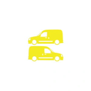 Basık Renault Kangoo Sticker 17x17 Cm Sarı