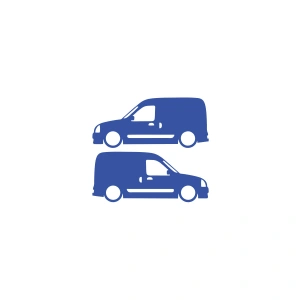 Basık Renault Kangoo Sticker 17x17 Cm Mavi