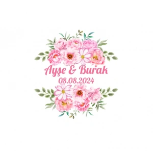 Kış Temalı Şık Dikdörtgen Etiket Kına Nişan Düğün 3x3 cm özel etiket / 50 adet sticker