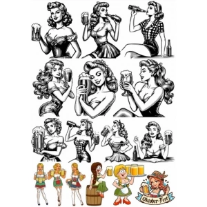 Bira İçen Kız Sticker