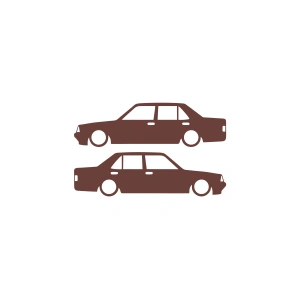 Basık Tofaş Şahin Doğan Sticker 17x17 Cm Kahverengi