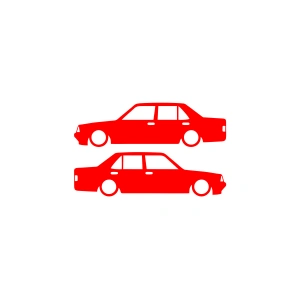 Basık Tofaş Şahin Doğan Sticker 17x17 Cm Kırmızı