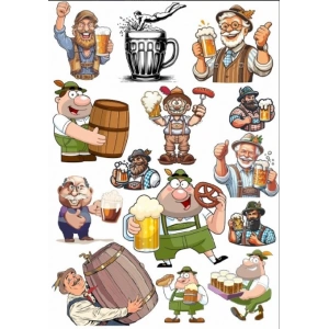 Biracı Adam Sticker Set