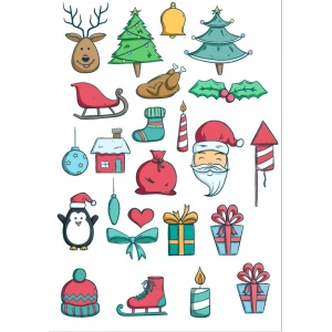 Noel Temalı Sticker SEt