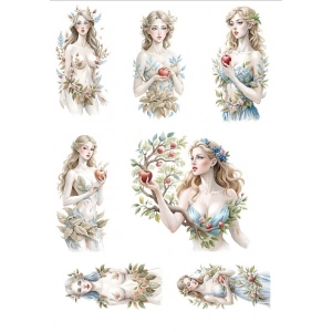 çiçekli Kız Sticker Set