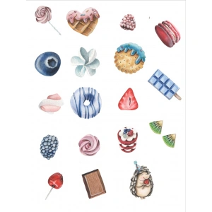 Meyve ve Pastalar Sticker Set