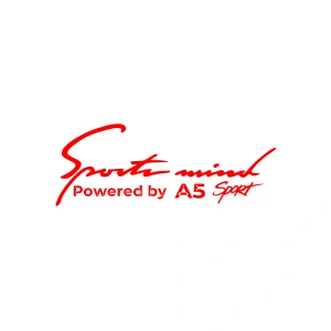 Sports Mind Audi A5 Sports Sticker 17x17 Cm Kırmızı