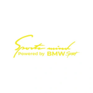 Sports Mind BMW Sports Sticker 17x17 Cm Sarı