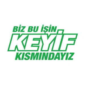 Biz Bu işin Keyif Kısmındayız 17x17 Cm Yeşil