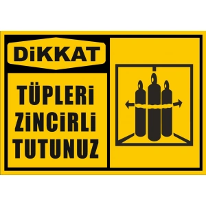 Tüpleri Zincirli Tutunuz Sticker 20X28 Cm