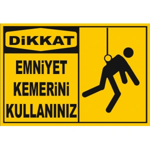 Emniyet Kemeri Kullanınız Sticker 20X28 Cm