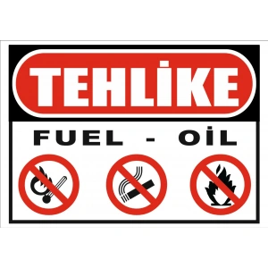 Tehlike Benzin Sticker 20X28 Cm