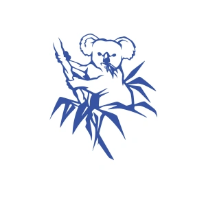 Koala Sticker 17x17 Cm Mavi