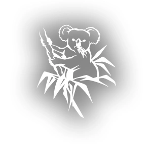 Koala Sticker 17x17 Cm Beyaz