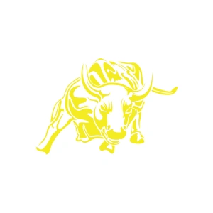 Kızgın Boğa Oto Sticker 17x17 Cm Sarı