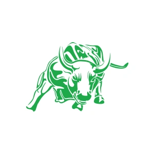 Kızgın Boğa Oto Sticker 17x17 Cm Yeşil