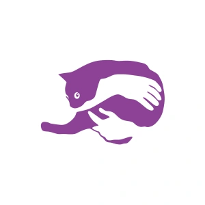 Kedi Seven El sticker 17x17 Cm Mor