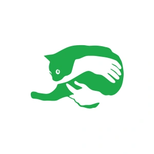 Kedi Seven El sticker 17x17 Cm Yeşil