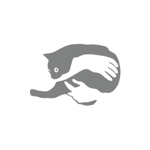 Kedi Seven El sticker 17x17 Cm Gri