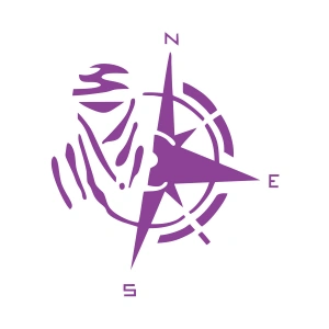 Dakar Pusula Sticker 17x17 Cm Mor