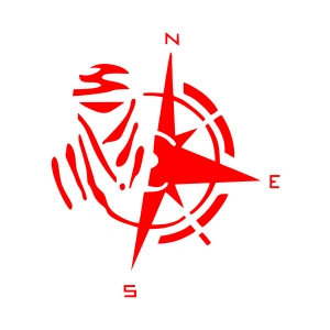Dakar Pusula Sticker 17x17 Cm Kırmızı