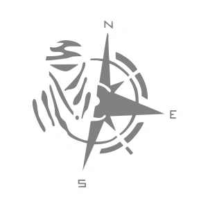 Dakar Pusula Sticker 17x17 Cm Gri