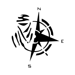 Dakar Pusula Sticker 17x17 Cm Siyah