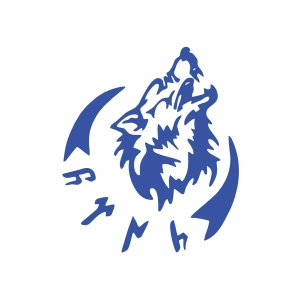 Bozkur Göktürkçe Türk Sticker 17x17 Cm Mavi