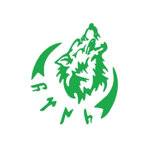 Bozkur Göktürkçe Türk Sticker 17x17 Cm Yeşil