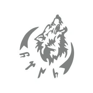 Bozkur Göktürkçe Türk Sticker 17x17 Cm Gri